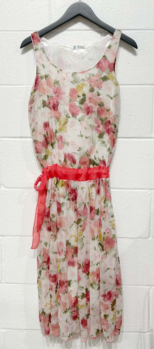 Women's Dress M, Chiffon, Floral Chiffon, Stuoner