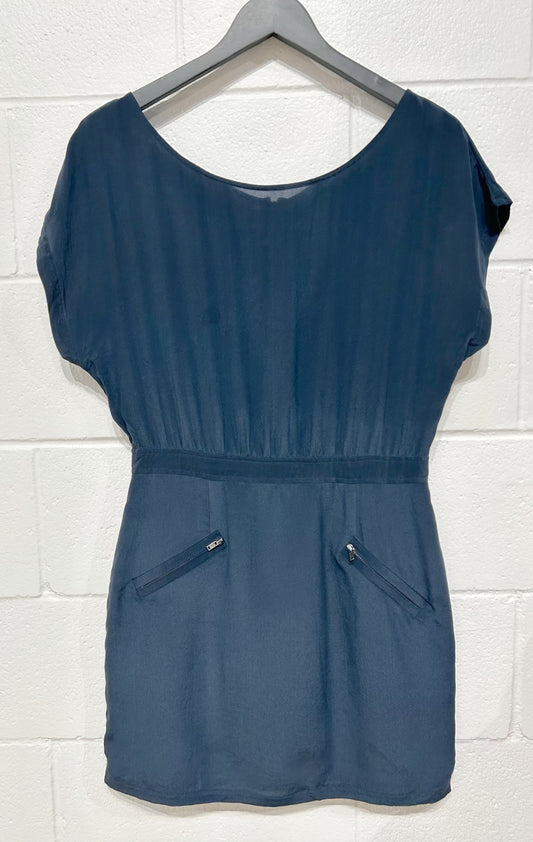 Women's Dress 4, Navy Silk