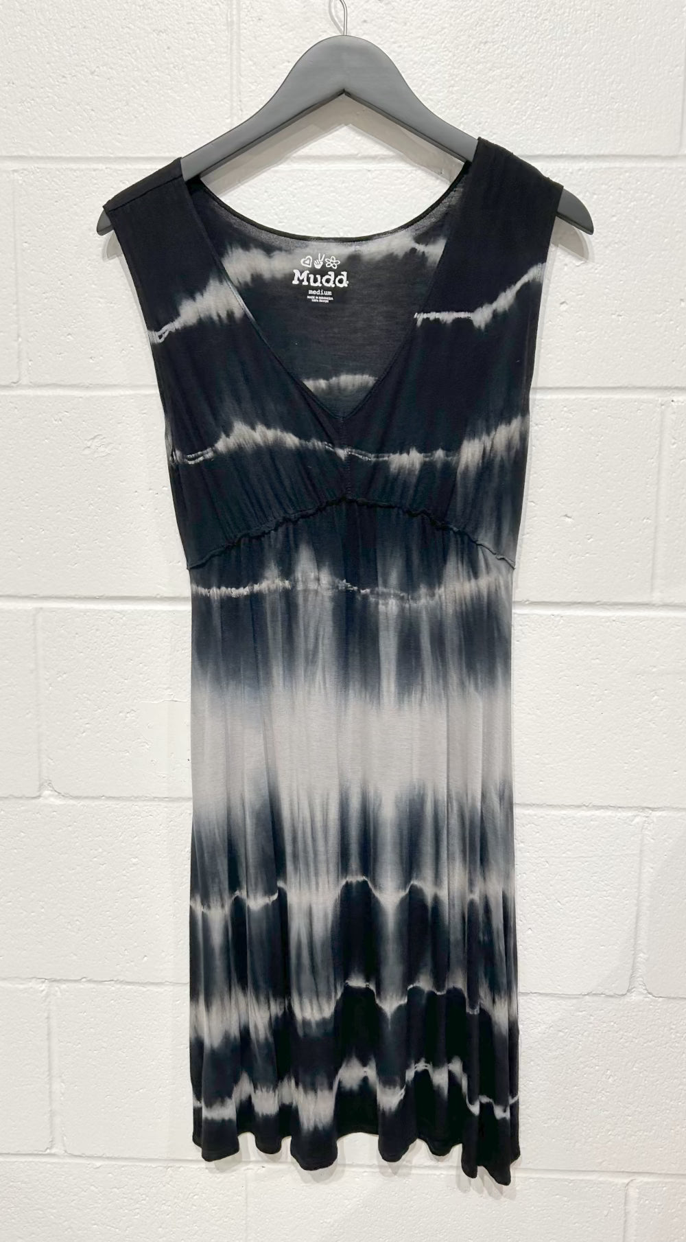 Women's Dress M Black Tie-Dye, Mudd