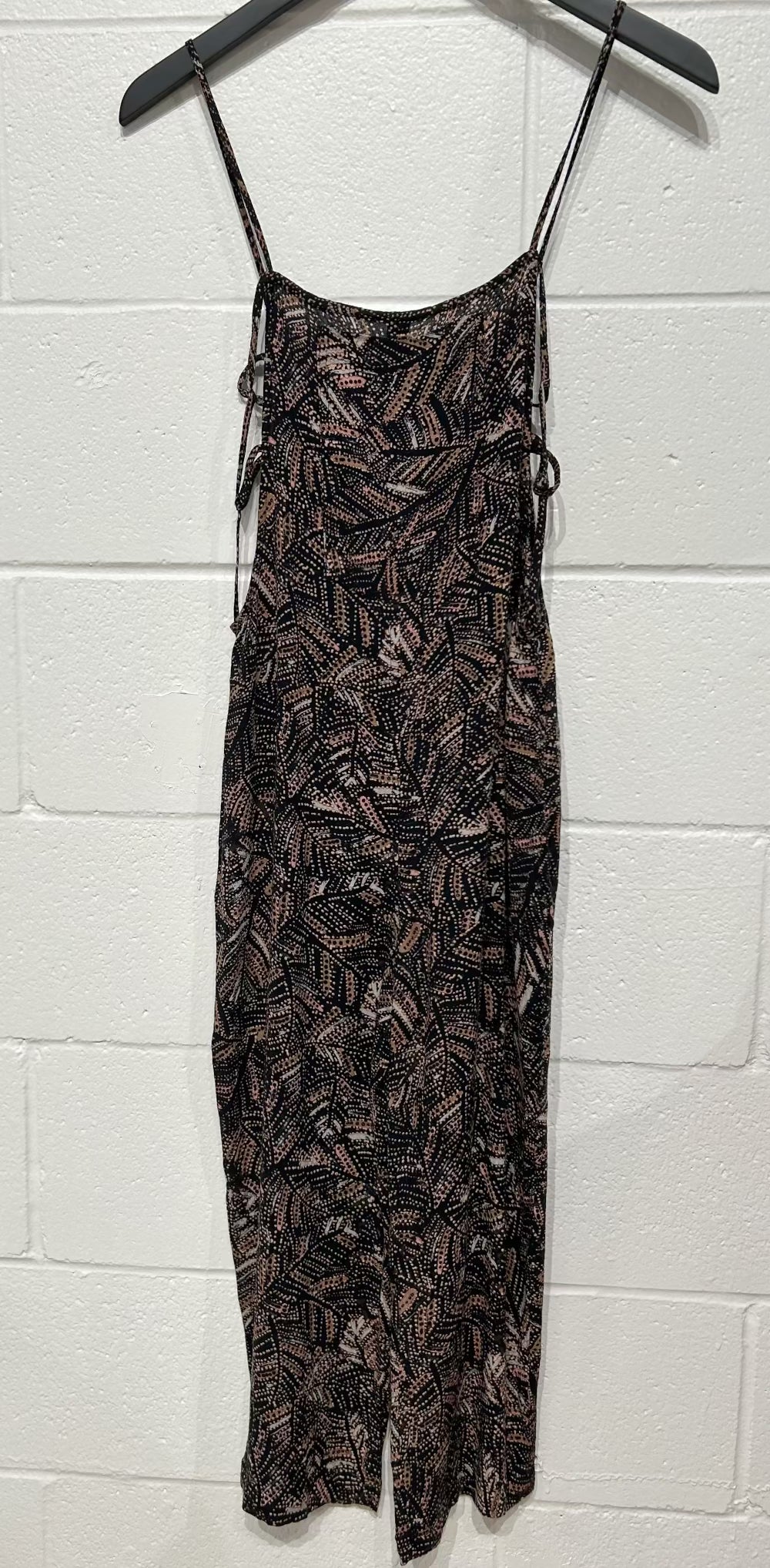 Women's Jumpsuit XS, Open Sides, Multi Print, Ecote