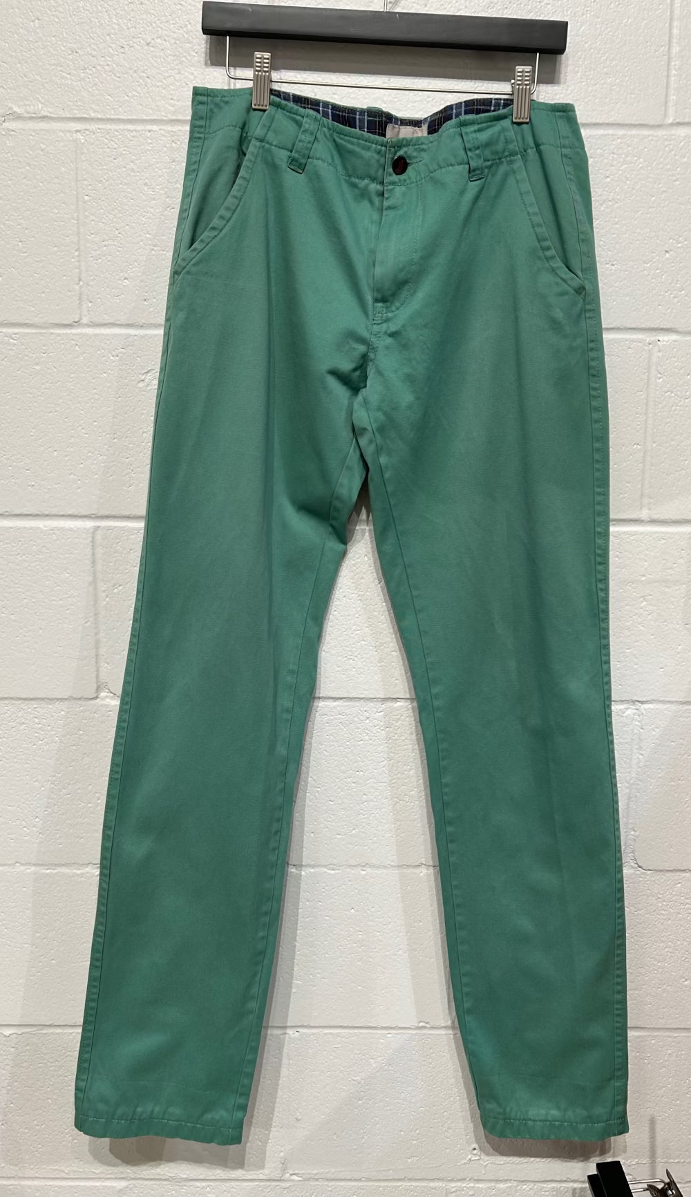 Men's Casual Pants 32, Cotton Twill Chino - Green, Bruun & Stengade