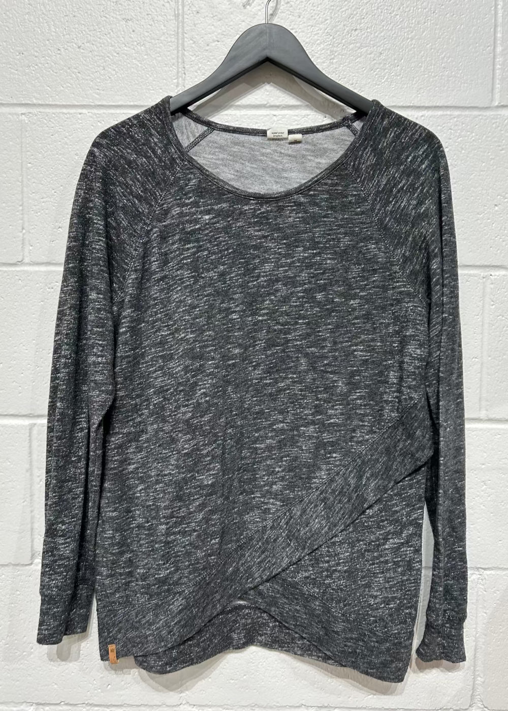 Women's M Top Sweatshirt, Long Sleeve, Scallop Hem - Grey Marl, Tentree