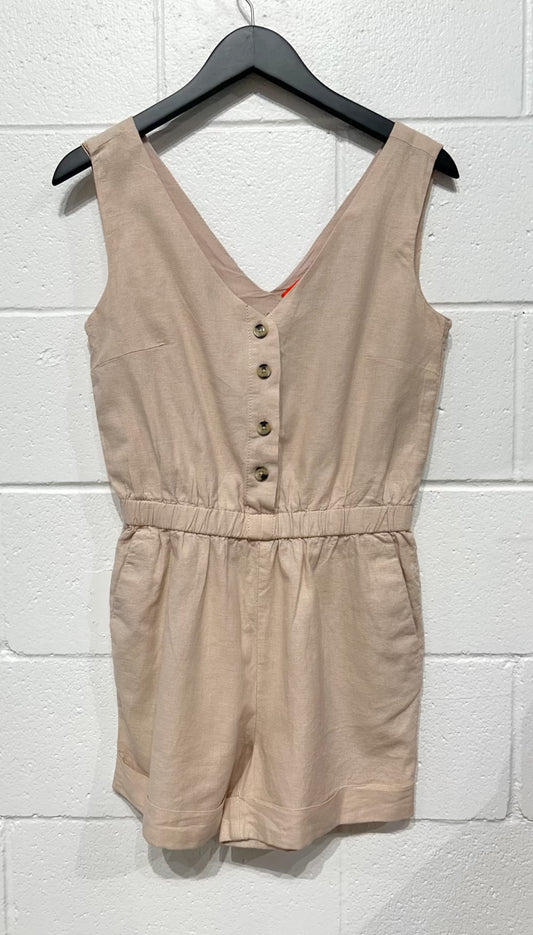 Women's Romper Shorts XS, Beige Cotton, Joe Fresh