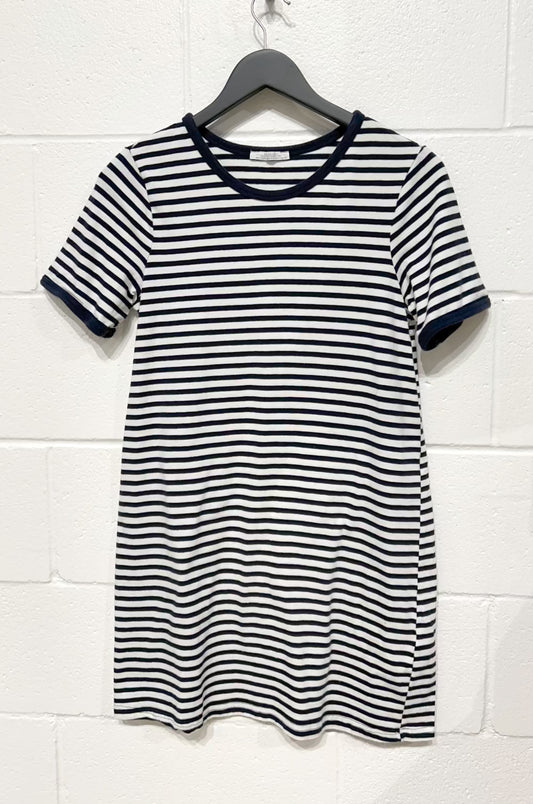 Women's T-shirt Dress S, Stripe Navy/White, A-line, Zara Trafulc