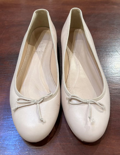 Women's Shoes - 7M US, Pink-Beige Leather Sole Ballet Flats, J Crew