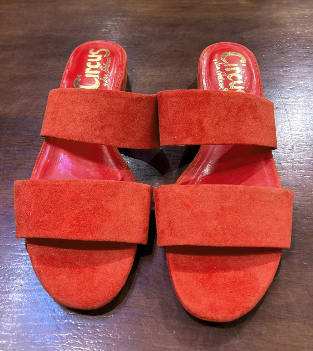 Women's Shoes - 7 US Red Suede Sandals, Circus by Sam Edelman