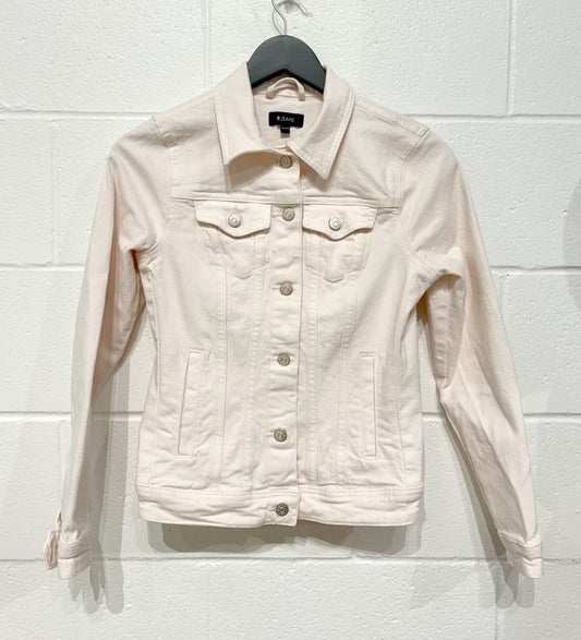 Women's XXS Denim Jacket 99% Cotton Denim - Pale Pink, R Jeans