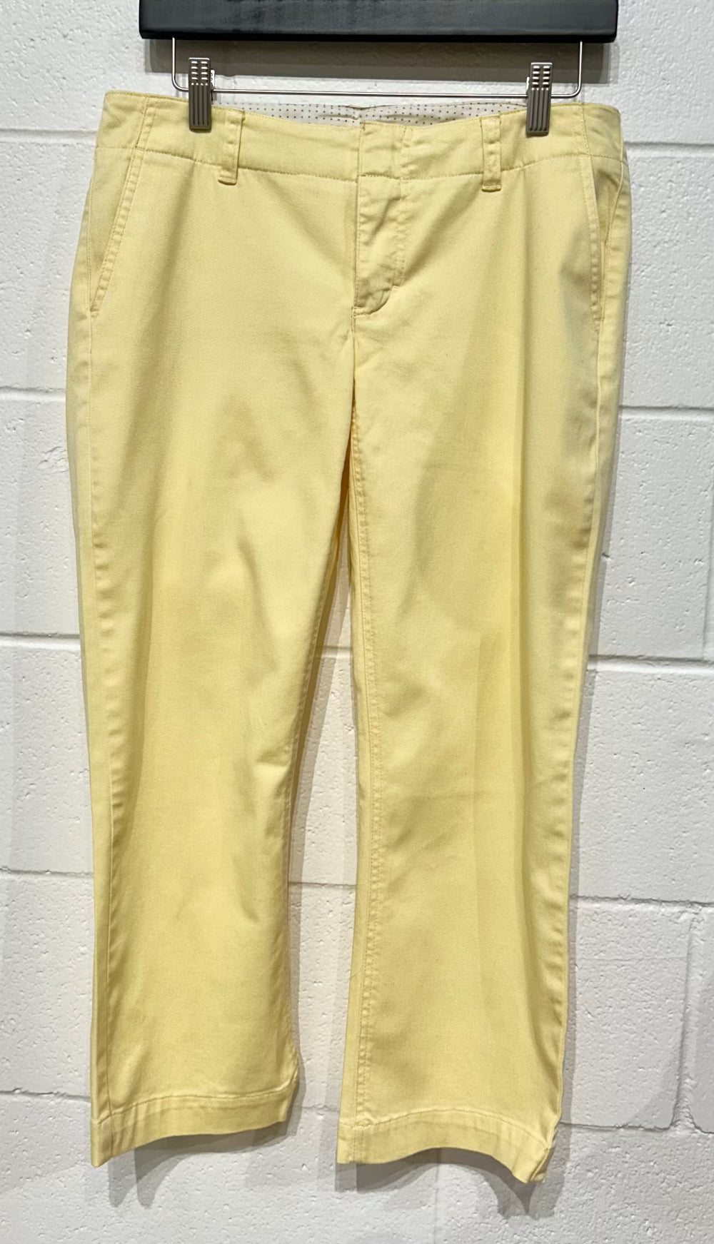 Women's 4 Cotton Pants, Yellow Chinos, No Brand Tag