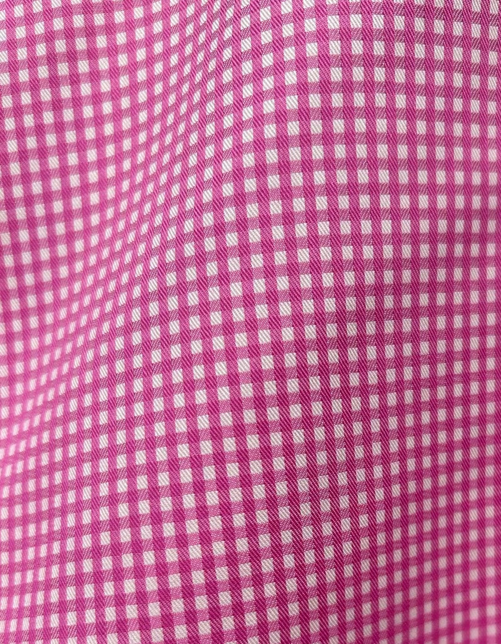 Men's S 15 Cotton Shirt,  Long Sleeve, Button Up, Magenta Pink Check, Eton