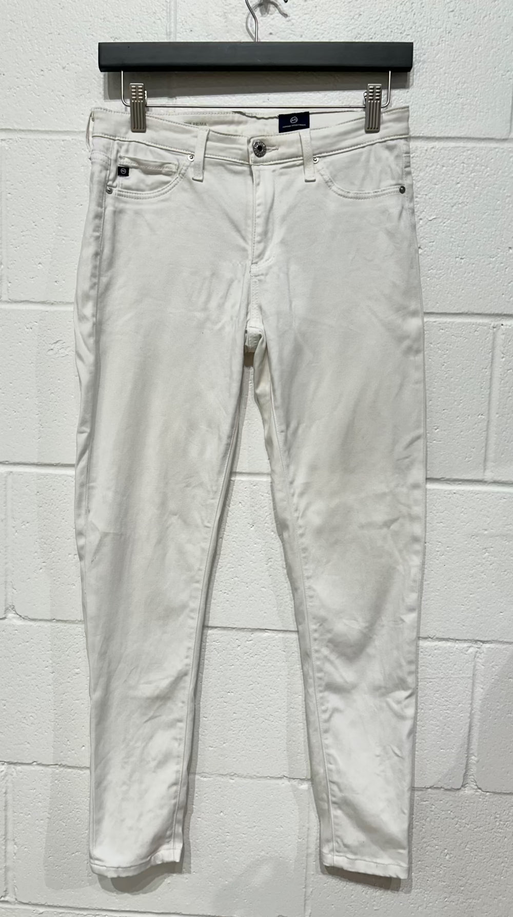 Women's Jeans 26R, Prima Mid-Rise Cigarette, Off-White, Adriano Goldschmied AG Jeans