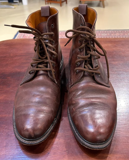 Men's Shoes - US 12, Brown Leather Lace-up Boot, Leather Soles, Sam Walker London