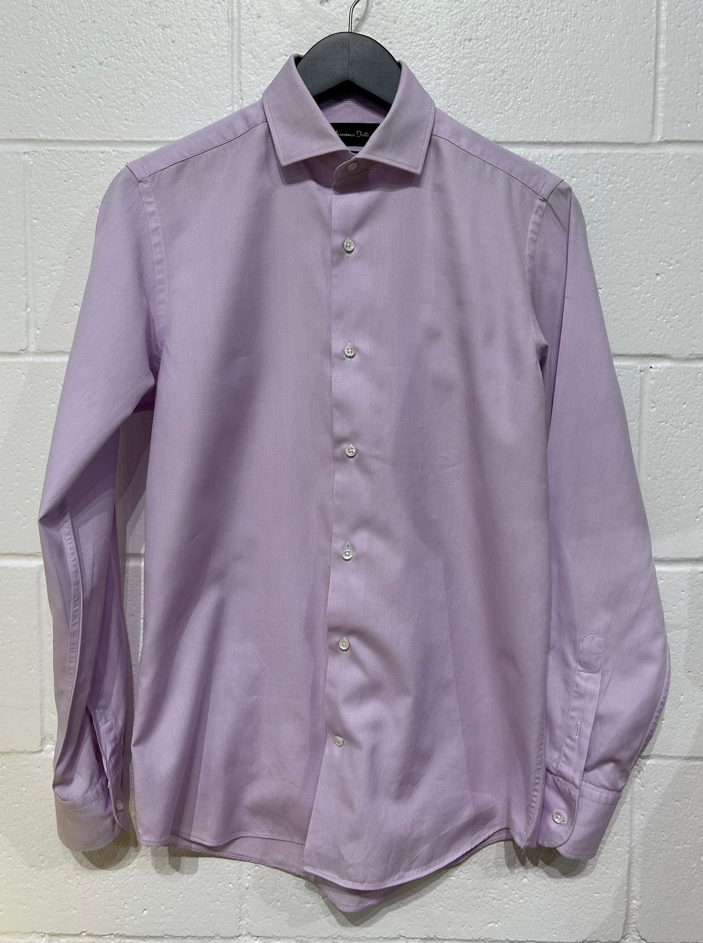 Men's S 15 Cotton Shirt,  Long Sleeve, Button Up, Lavender, Massimo Dutti