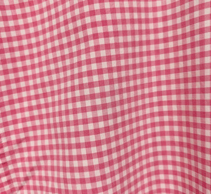 Men's L Cotton Shirt,  Long Sleeve, Pink Gingham Print, Hugo Boss