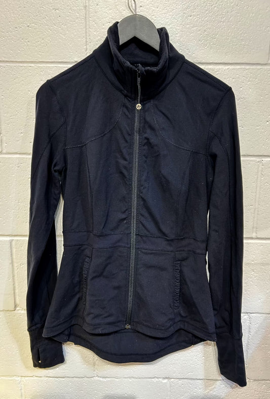 Women's M Riding Jacket, Long Sleeve, Peplum, Thumb Holes - Black, Lululemon