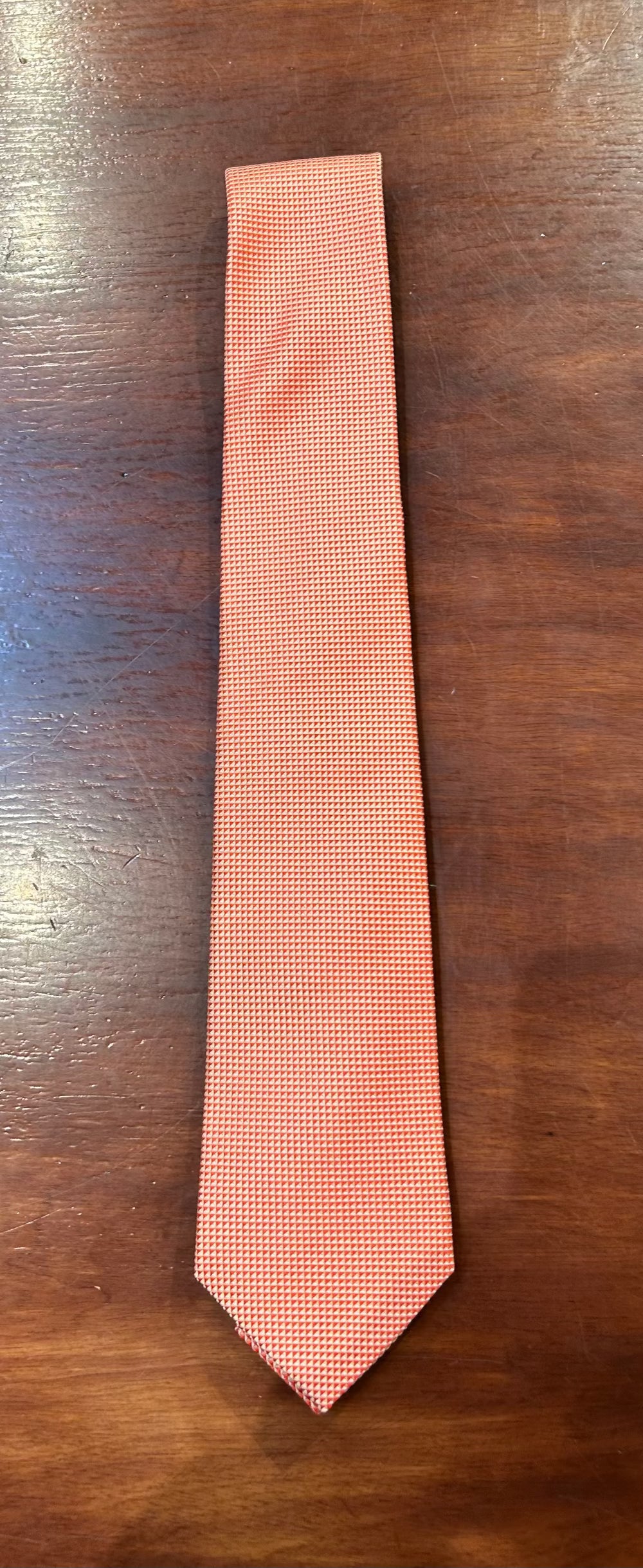 Banana Republic Silk Orange Micropattern Triangle Men's Tie