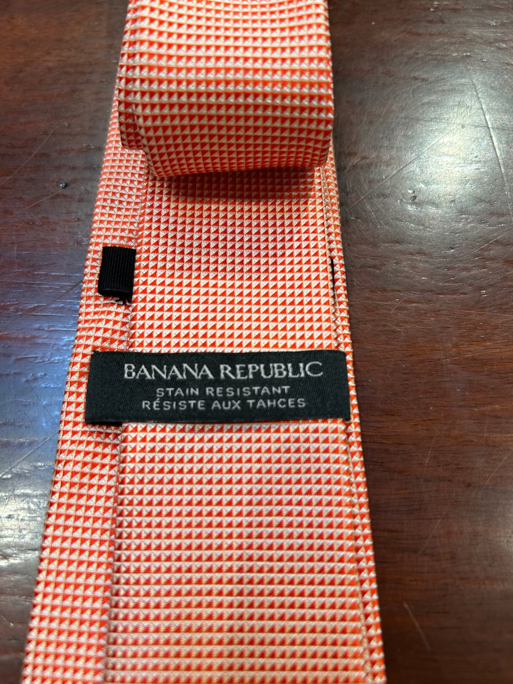 Banana Republic Silk Orange Micropattern Triangle Men's Tie