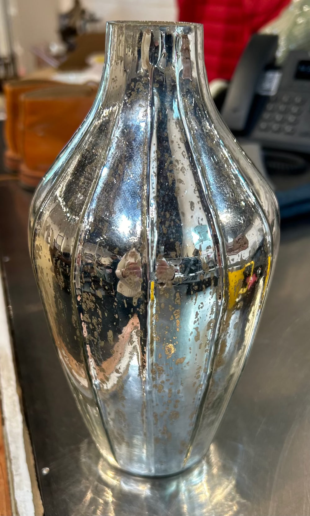 Local Pickup Only - Mercury Glass Vase