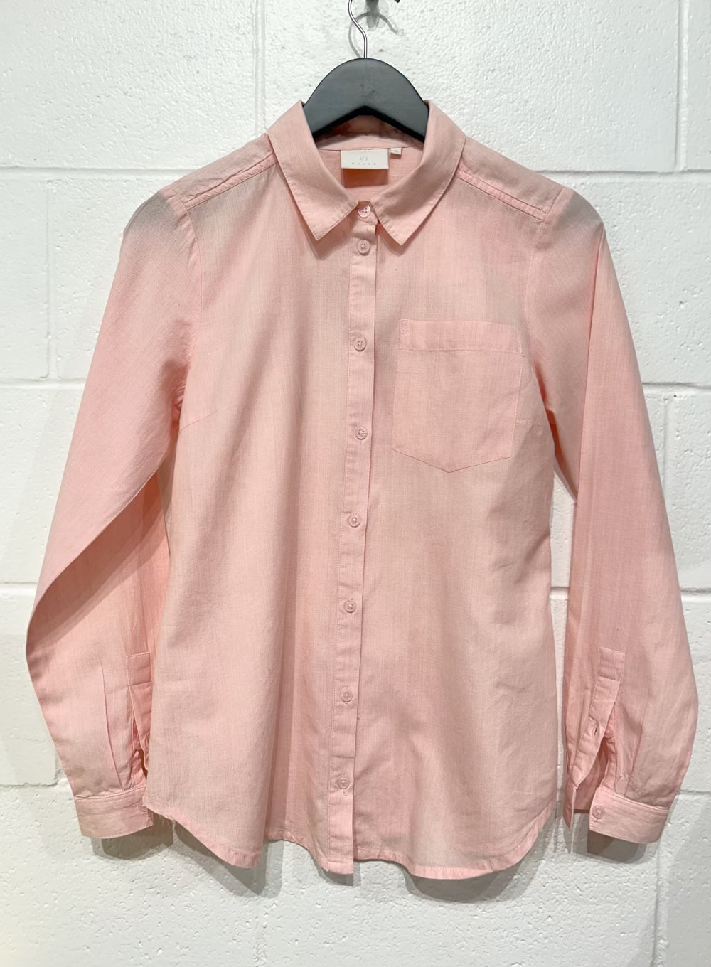 Women's M 38 100% Cotton Shirt Button-up Long Sleeve, Peach, Kaffe