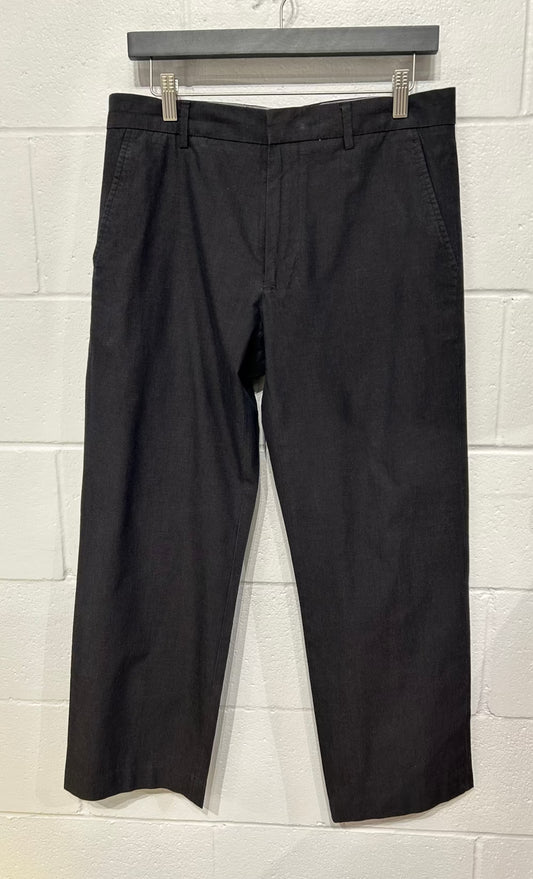 Men's Casual Pants 32 x 30, 100% Cotton - Charcoal Microcheck, Banana Republic