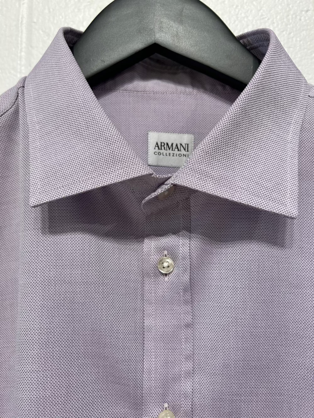 Men's L 17 Long Cotton Shirt,  Long Sleeve, Button Up, Lavender, Armani