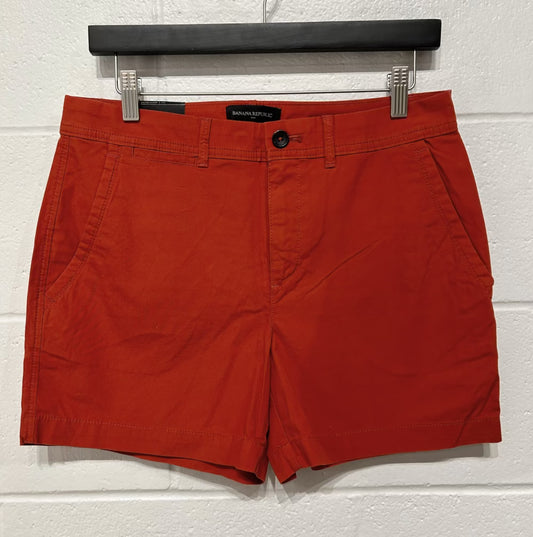 Women's 6 Shorts, 5" Burnt Orange Cotton, Banana Republic, New with Tags