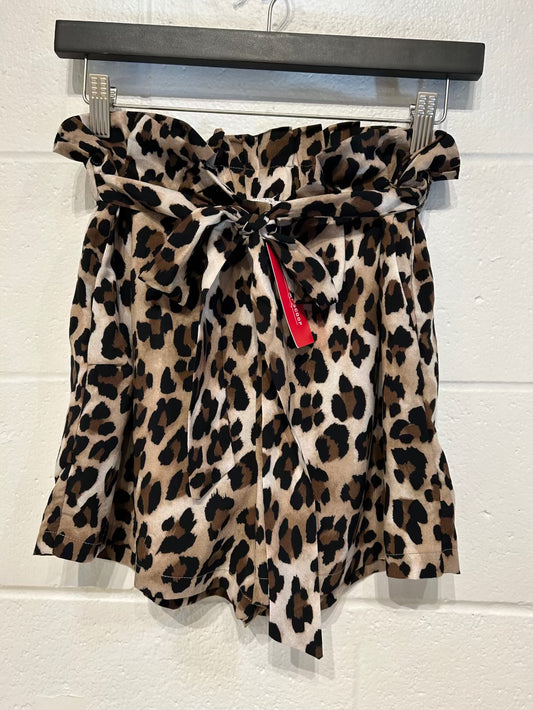 Women's S Shorts, Leopard Print, Elastic Waist with Tie Belt, Le Lis Collection, New with Tags