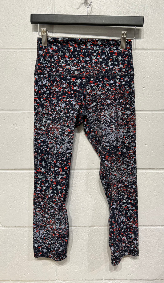 Women's 6 Cropped Legging - Charcoal Cadmium Red Confetti Print, Lululemon