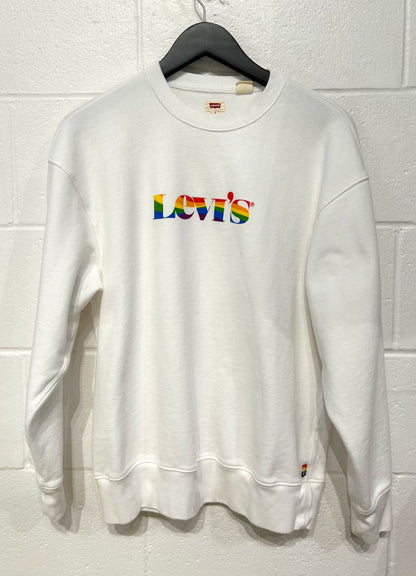 Women's S (Relaxed fit) Top Sweatshirt, Long Sleeve, Pride Rainbow, Levi's