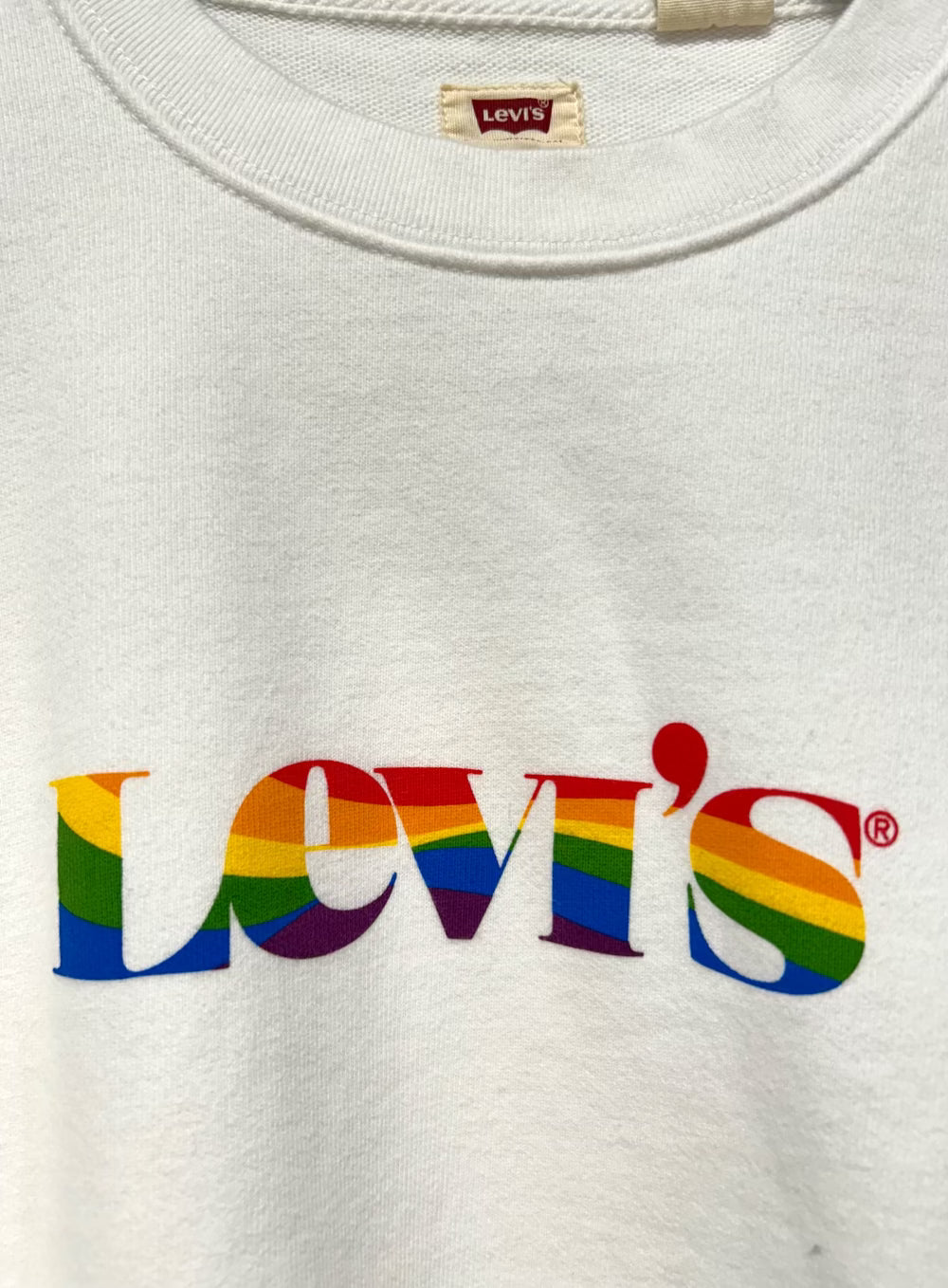 Women's S (Relaxed fit) Top Sweatshirt, Long Sleeve, Pride Rainbow, Levi's