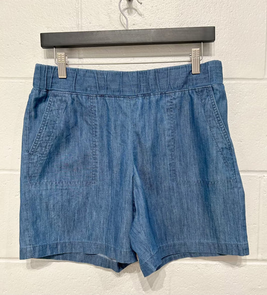 Women's S Shorts, Chambray, Elastic Waist, Talbots