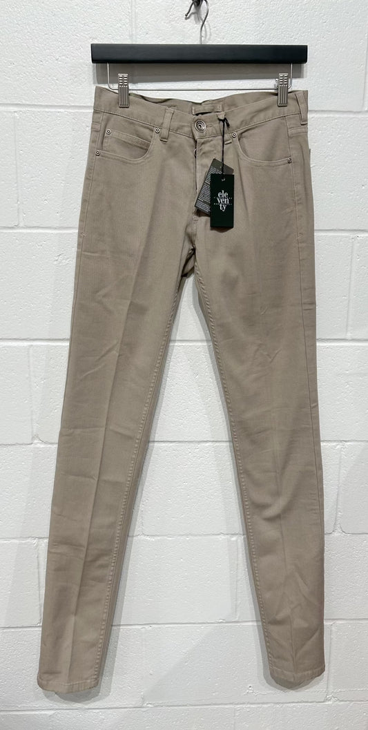 Men's Casual Pants 29, Cotton Twill Chino, Slim- Beige, Eleventy New with Tags (NWT)