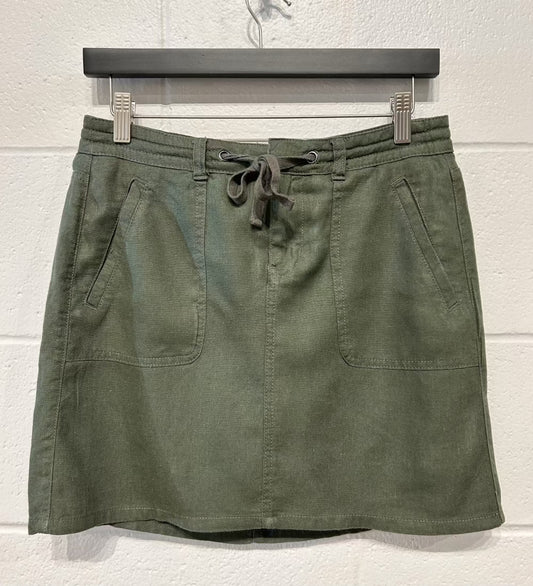 Women's 2 Linen Blend Skirt-Shorts, Olive Green, Reitmans