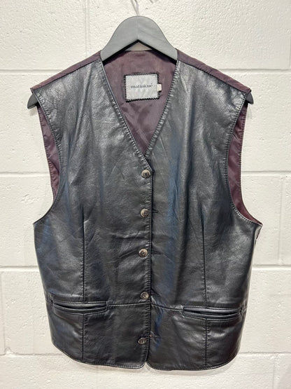 Men's M 40 Brown Leather Vest, Matinique