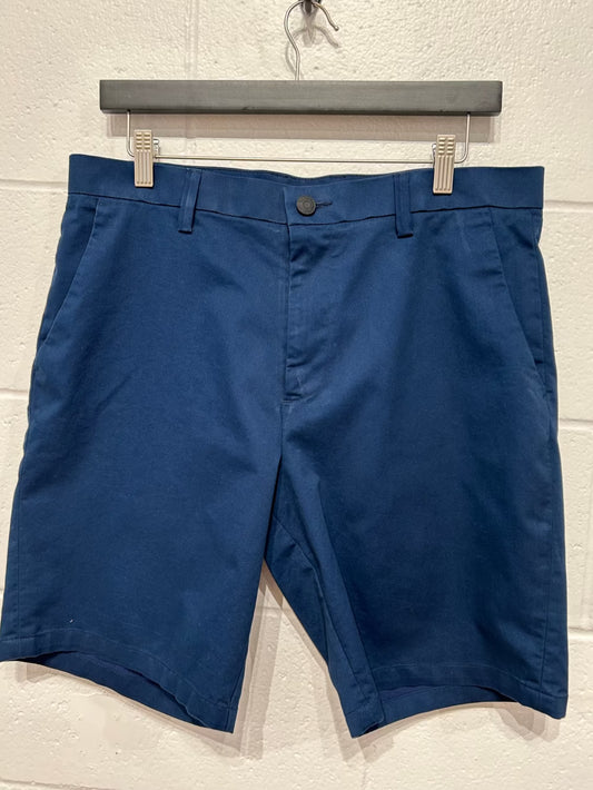 Men's Chino Shorts 34, Marine Navy Cotton, Banana Republic