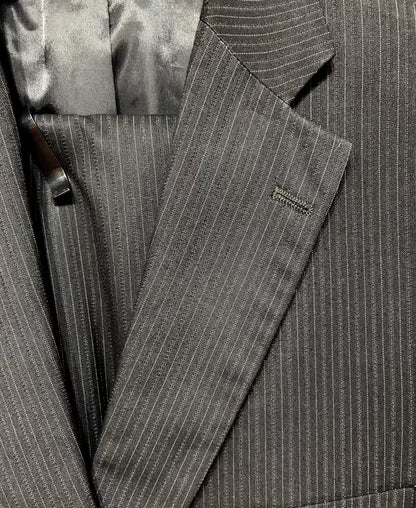 Men's 42S Suit, Black Pinstripe, Haggar