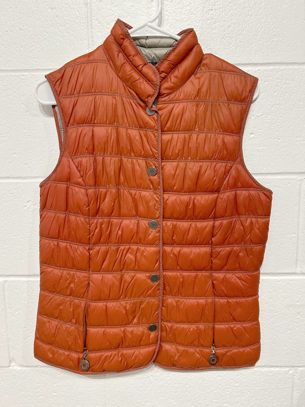 Women's S 36 Puff Jacket Vest, Rust, Barbara Lebek