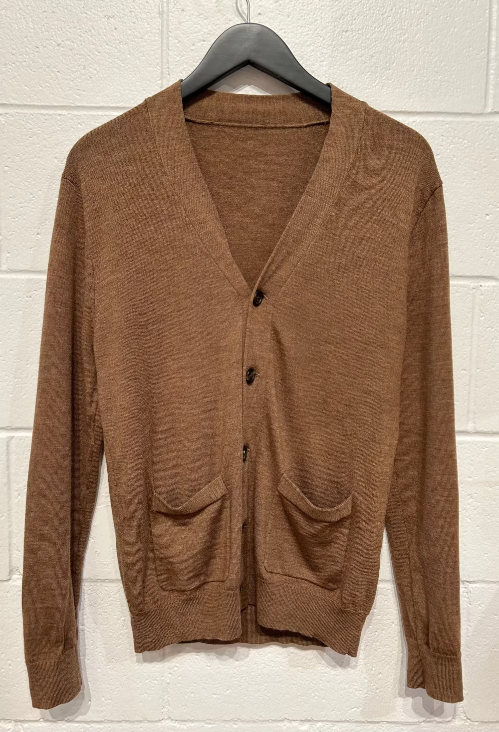 Men's Sweater M 100% Merino Cardigan Tollegno 1900 Italy