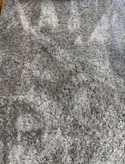 Local Pickup Only - Area Rug - Large Grey Shag, Olefin, Size 7'11" x 11'4" (approx.)