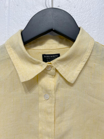 Women's 2 100% Linen Shirt Button-up Long Sleeve, Yellow, Baird McNutt Irish Linen, J Crew