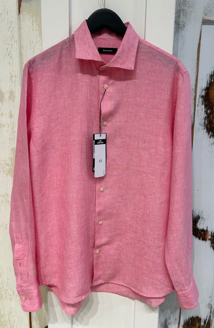 Men's L Shirt, Long Sleeve, Button Up, 100% Linen - Pink, Matinique NWT New with Tags