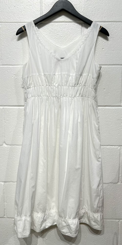 Women's Dress M 8 EU40, 100% Cotton, Sleeveless, White, New Man