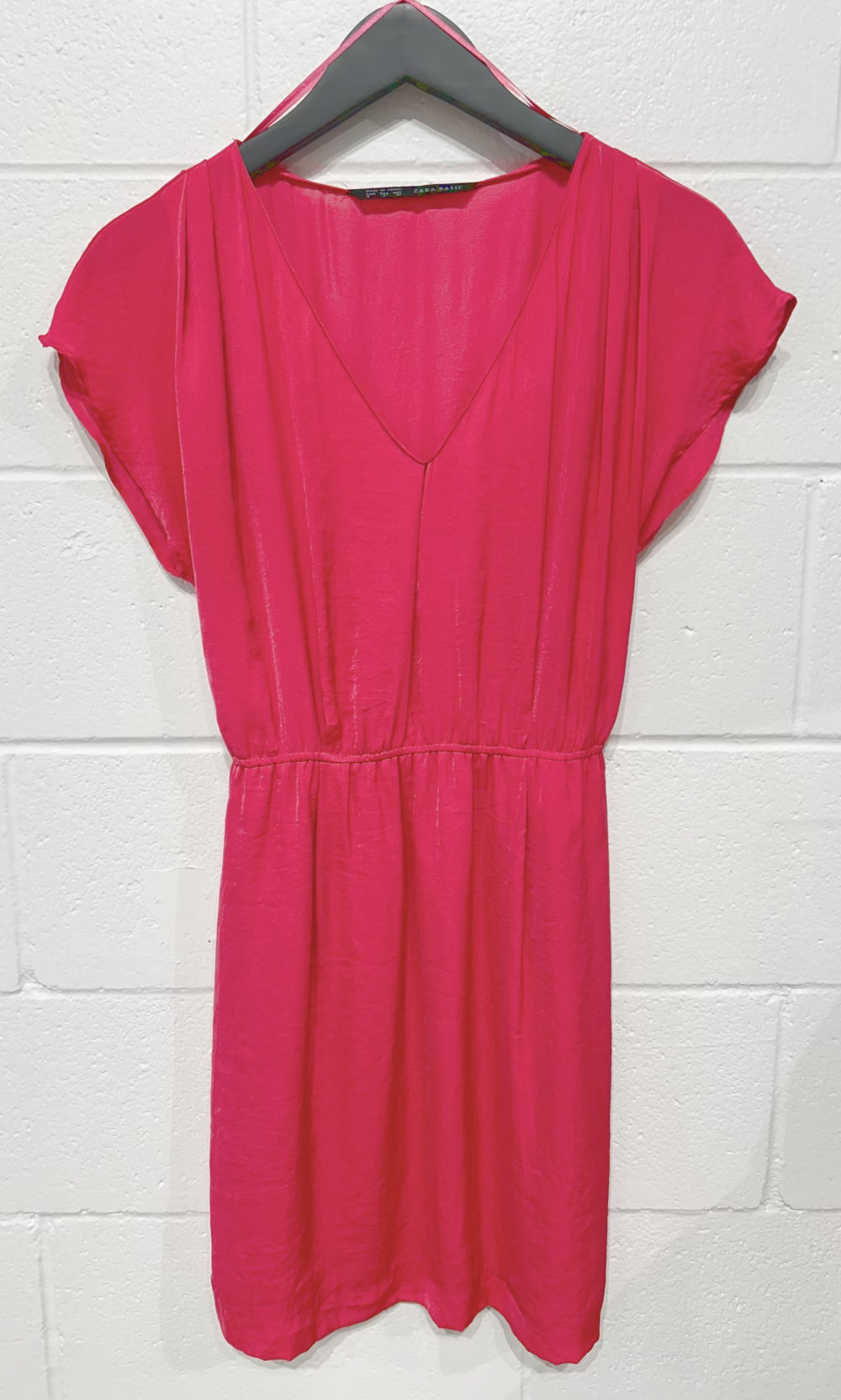 Women's Dress S, Hot Pink, Silky Fabric, Zara