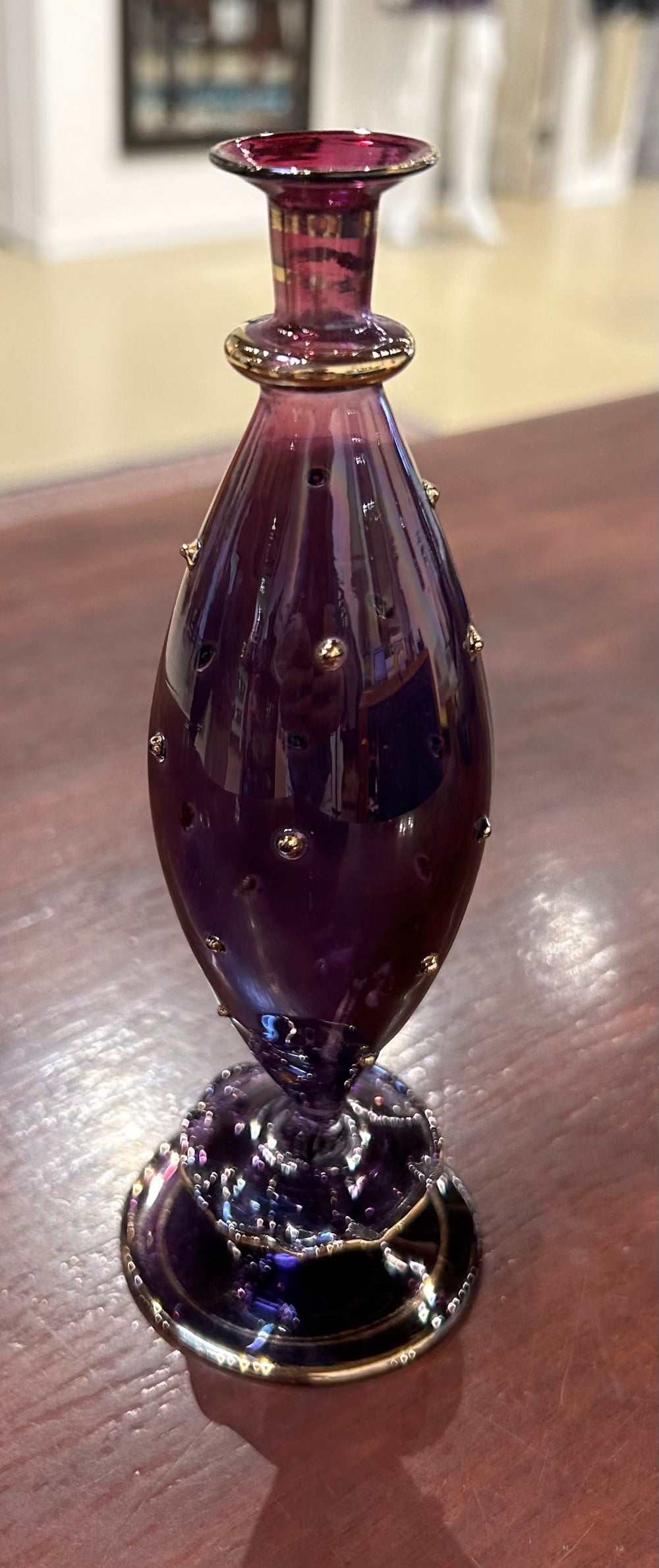 Local Pickup Only - Midcentury Hand-Blown Venetian Glass Purple with Gold