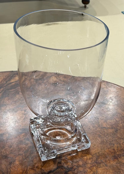 Local Pickup Only - Medium Glass Hurricane Vase, Footed Base