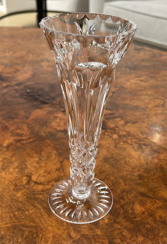 Local Pickup Only - Medium Bud Vase Incised Crystal Glass