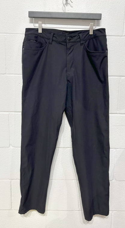 Men's Casual Pants 33, Black Slim, Activewear, 5 Pocket, Lululemon