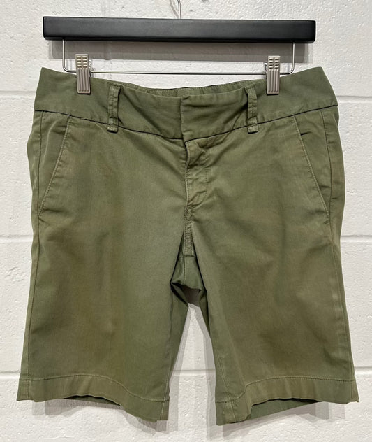 Women's 4 Cotton Shorts, 4", Army Green, J Crew