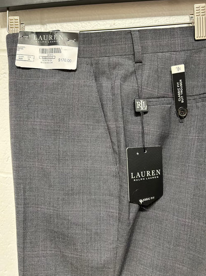 Men's Trousers 32, Flat Front, Glen Plaid, Lauren Ralph Lauren