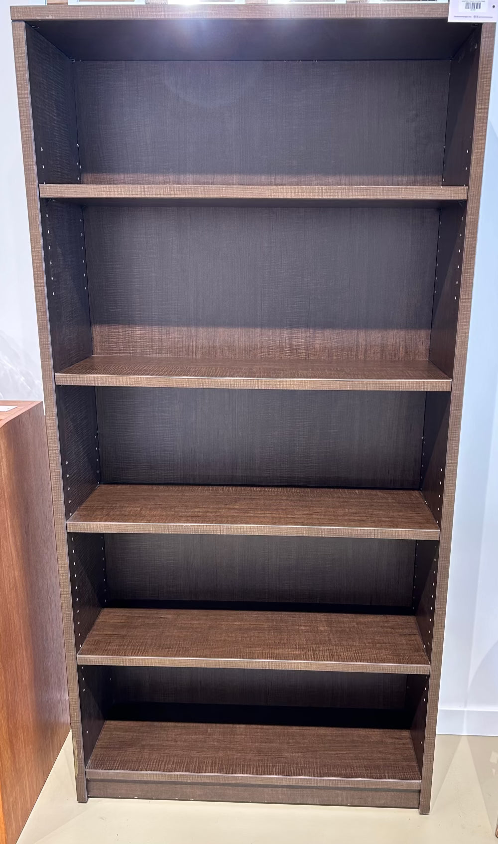 Local Pickup Only - Large Modern Bookshelf Dark Brown, Movable Shelves