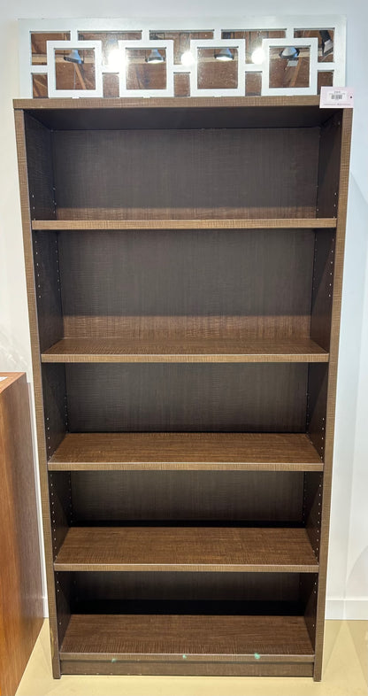 Local Pickup Only - Large Modern Bookshelf Dark Brown, Movable Shelves